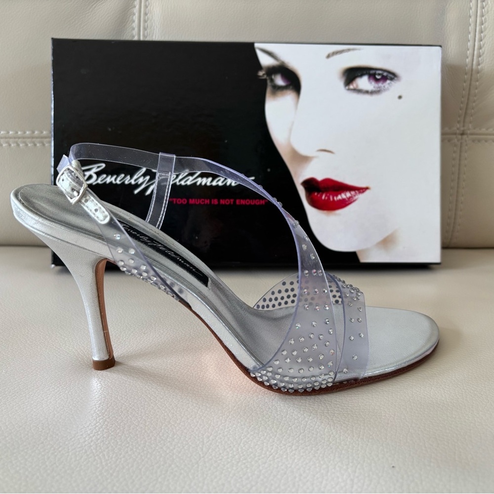 Beverly Feldman “Midnight” Transparent Sandals